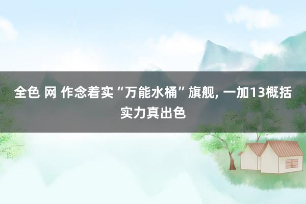 全色 网 作念着实“万能水桶”旗舰, 一加13概括实力真出色